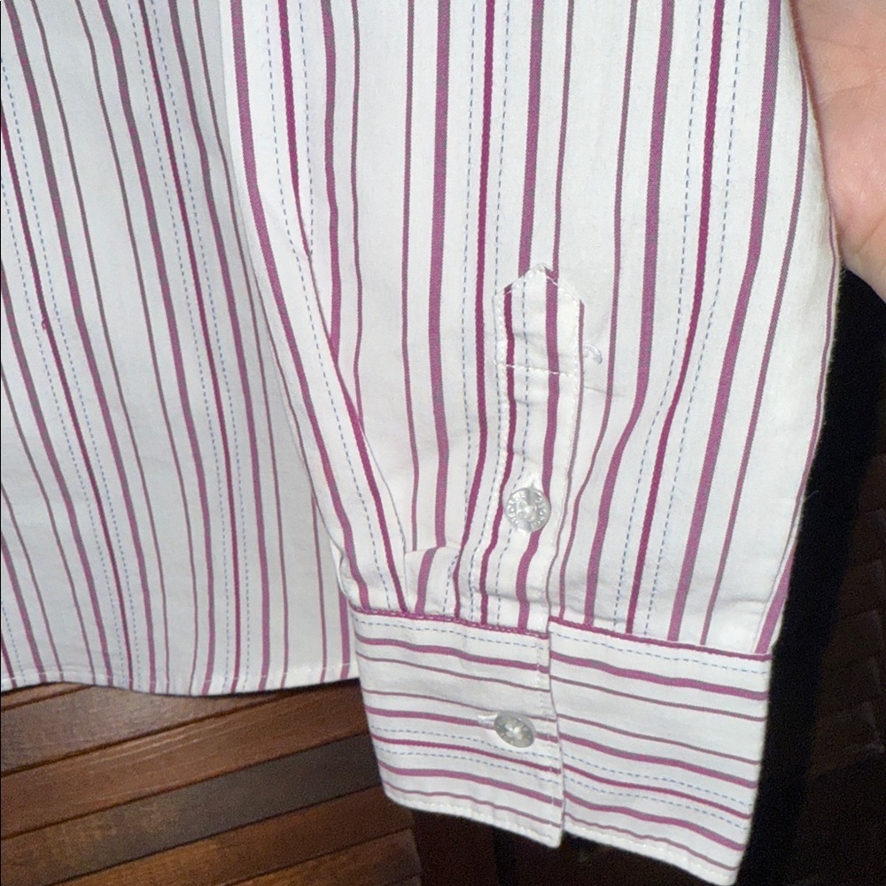 George Women’s Striped Button Down Shirt - Picture 6 of 8